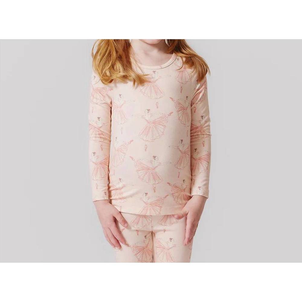 NEW PINK CHICKEN kids bamboo pj set in pink ballerinas